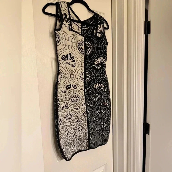 Rachel Roy Black And White Body Con  Dress Size S - Picture 3 of 6
